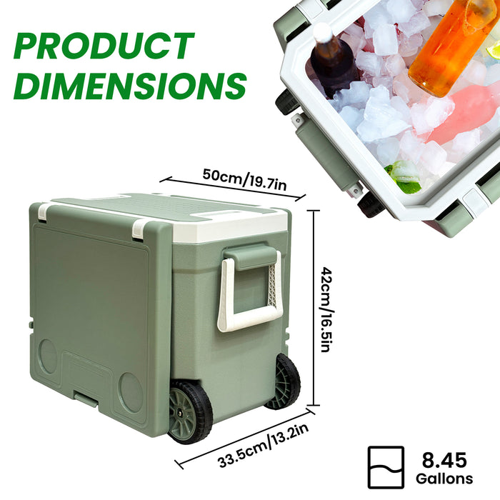 32L Ice Chest Box Cooler Insulated Portable - Keeps Ice for up to 5 Day