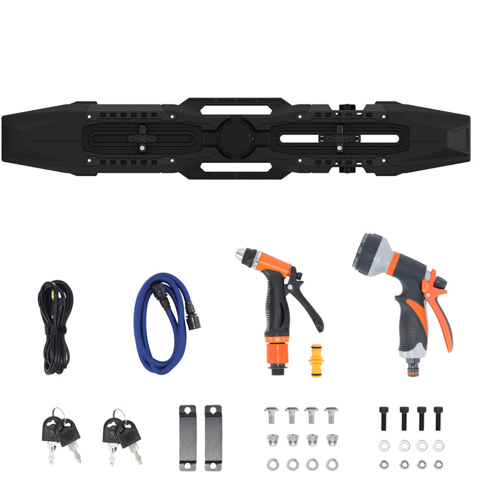 Black 7-Gallon Water Tank with Camping Shower