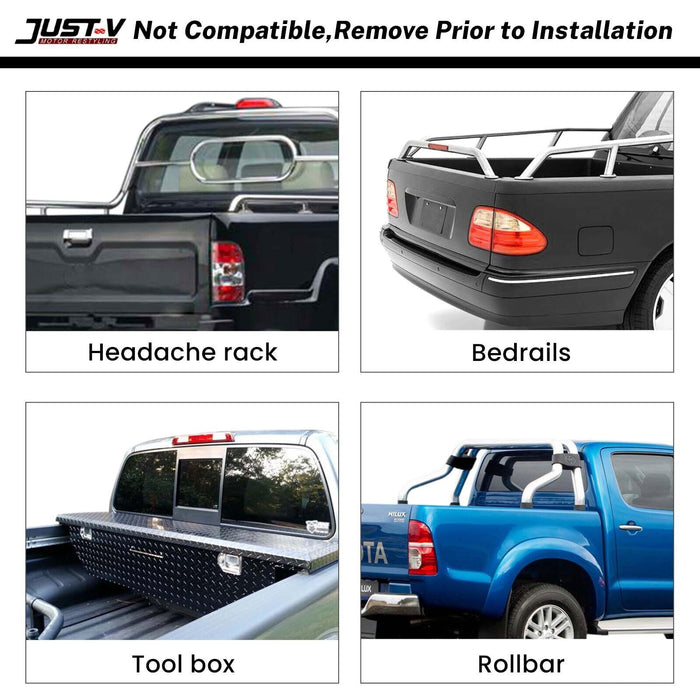 5.5Ft Hard Tri-Fold Tonneau Cover For Ford F-150 2016-2023 - JustV -