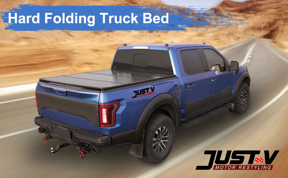 5.5Ft Hard Tri-Fold Tonneau Cover For Toyota Tundra 2014-2024 - JustV -