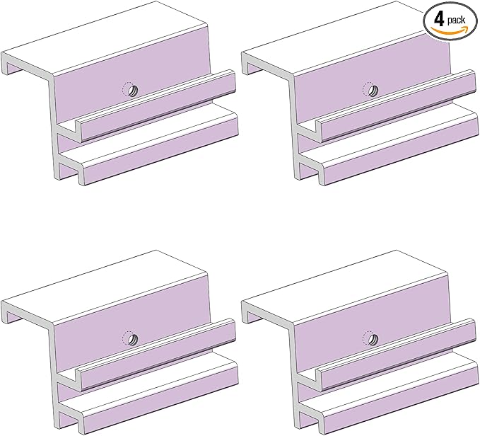 Non Rotating Hole Bracket Only Fit JUST-V Hard Tri-Fold Truck Bed Tonneau Cover Replacement for 2016-2024 Toyota Tacoma 5FT Bed 4PCS