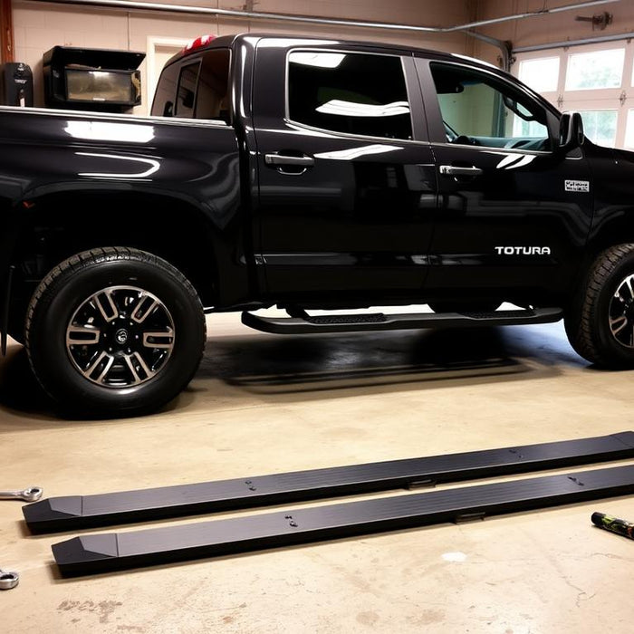 How to install running boards on a toyota tundra?