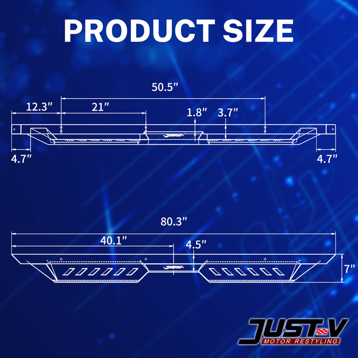 Running Boards for 2024-2025 Toyota Tacoma Double Crew Cab