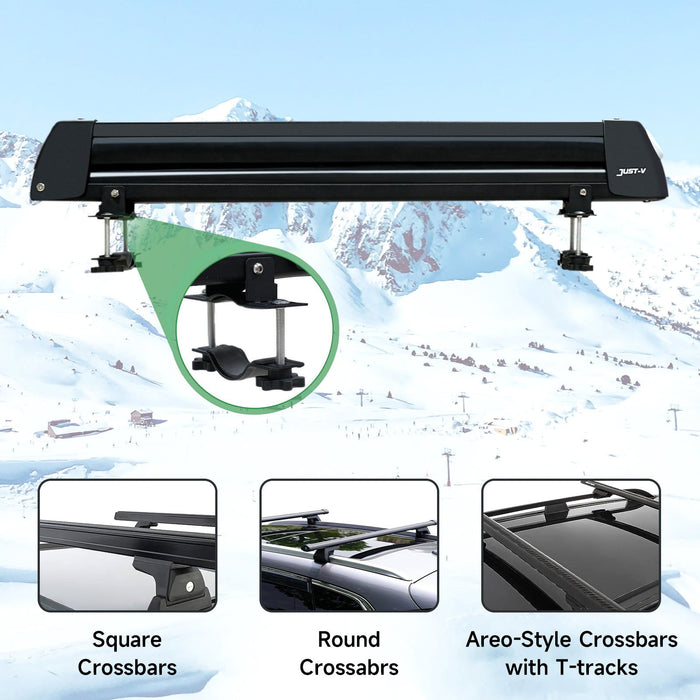 33'' Aluminum Universal Ski Roof Rack - JustV - 