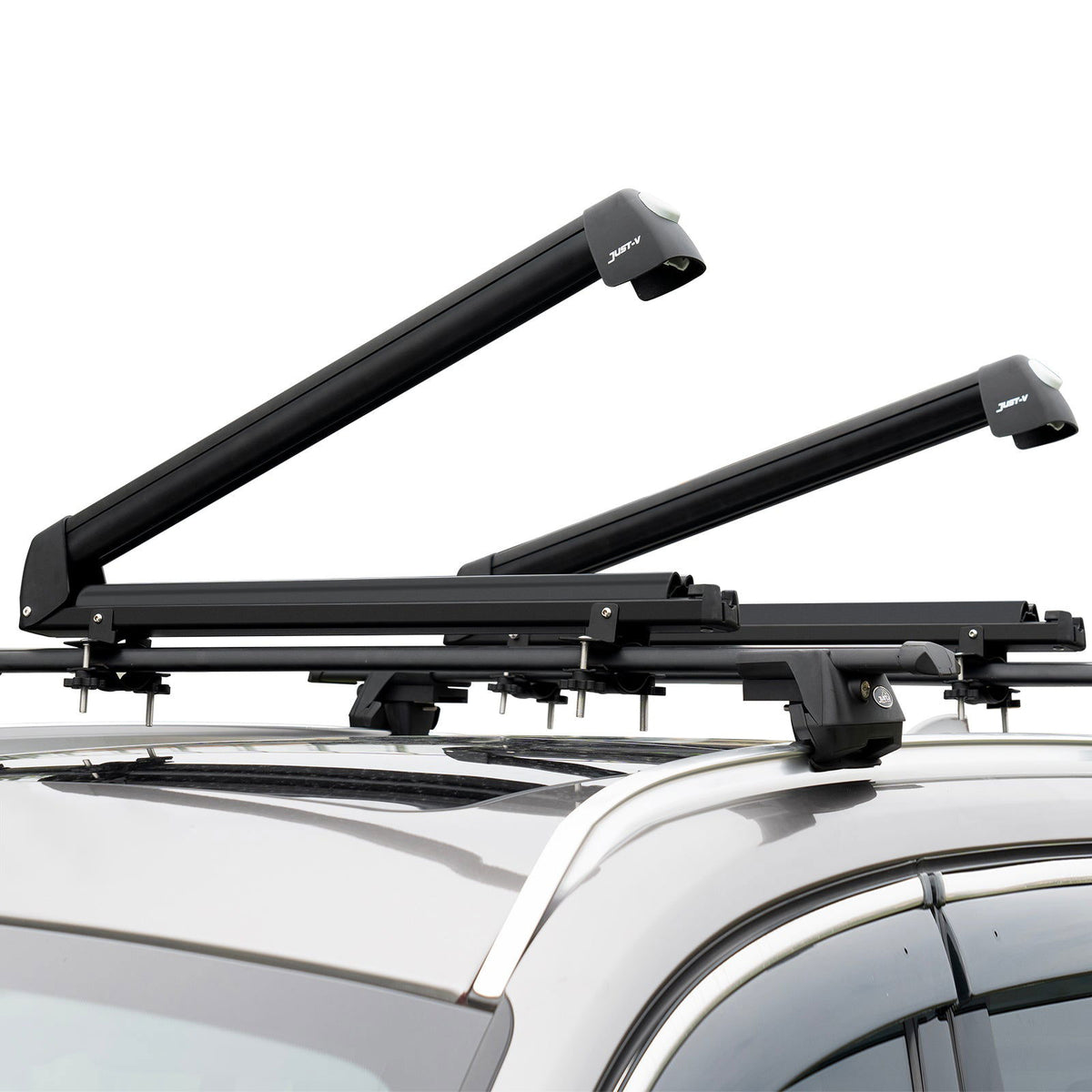 Ski Boards Roo Rack 33'' Aluminum Universal Ski Roof Rack | Secure & Durable — JustV