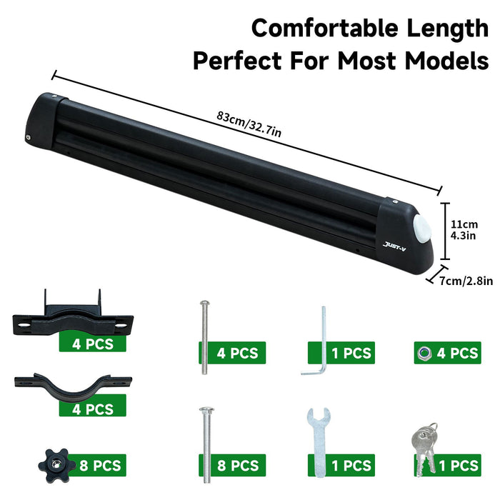 33'' Aluminum Universal Ski Roof Rack - JustV - 