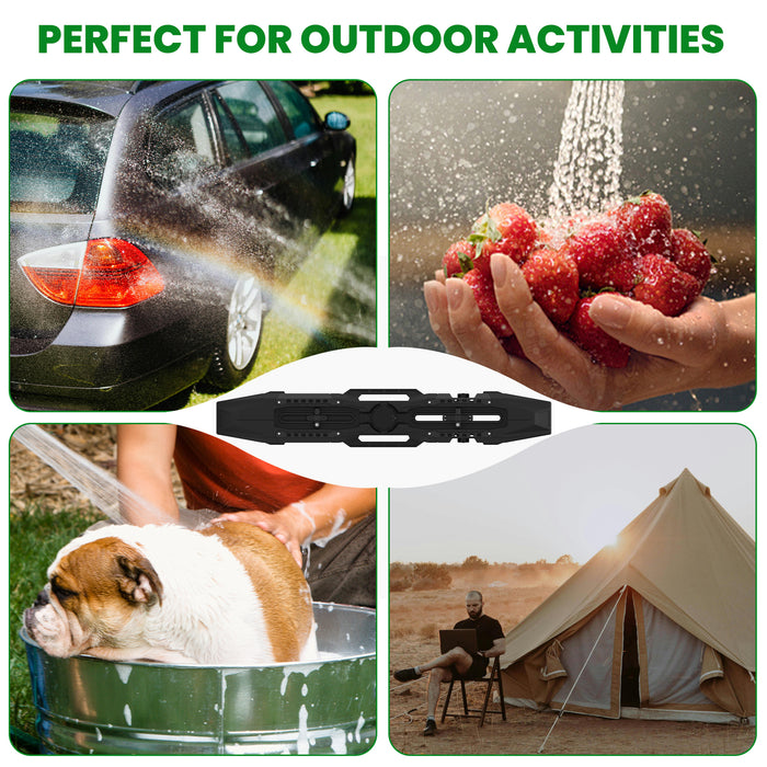 Black 7-Gallon Water Tank with Camping Shower