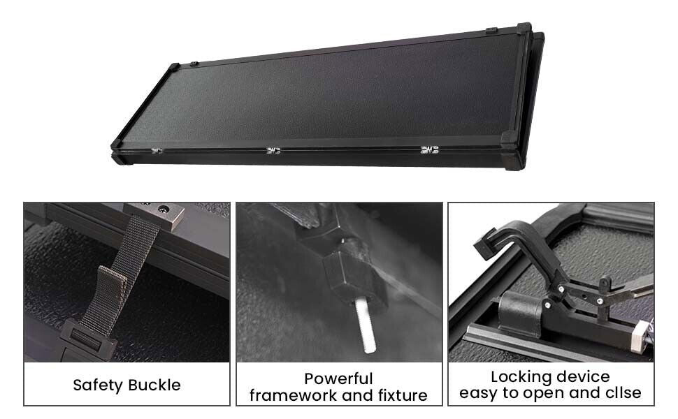 5Ft Hard Tri-Fold Tonneau Cover For Toyota Tacoma 2016-2023 - JustV - 