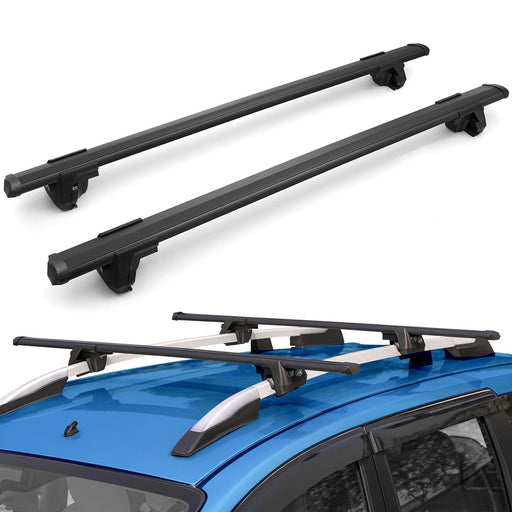 Black Aluminum Roof Rack Cross Bars 48" - JustV - 
