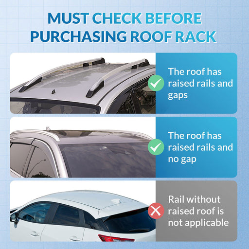 Black Aluminum Roof Rack Cross Bars 48" - JustV - 