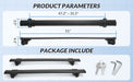 Black Aluminum Roof Rack Cross Bars 48" - JustV - 
