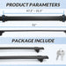 Black Aluminum Roof Rack Cross Bars 48" - JustV - 