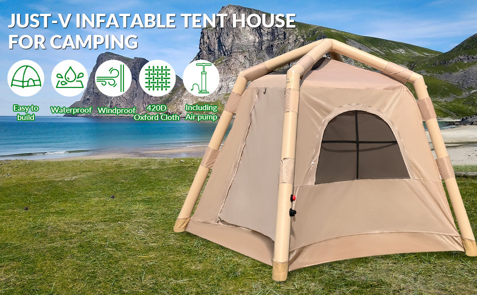 AirVenture Instant Glamping Tent – 3-Person, Waterproof (Pump Included)