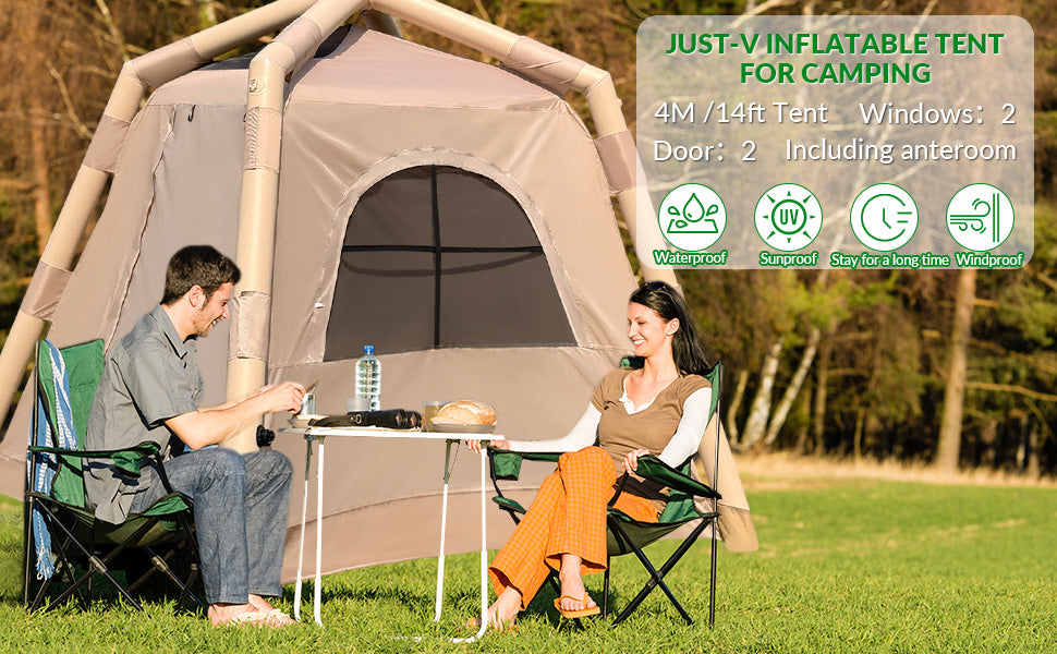 AirVenture Instant Glamping Tent – 3-Person, Waterproof (Pump Included)