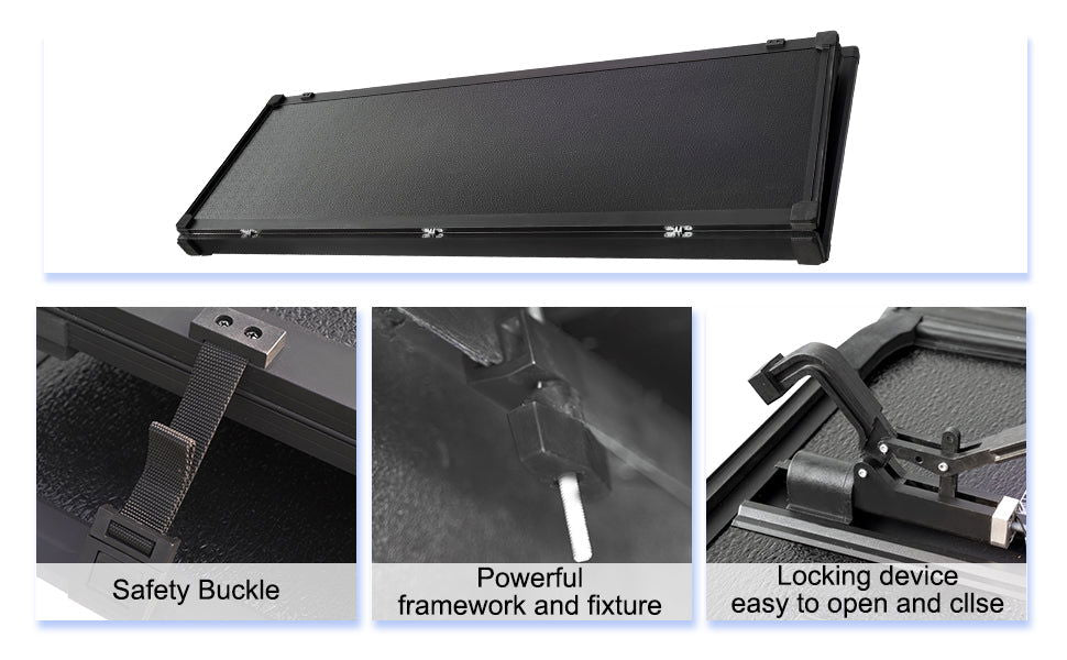 5.8Ft Hard Tri-Fold Tonneau Cover For Chevrolet Silverado/GMC Sierra 2019-2023 - JustV - 