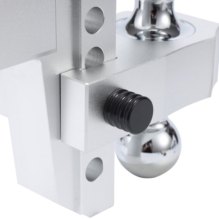 Silver 6'' Adjustable Stainless Steel Locks Trailer Hitch