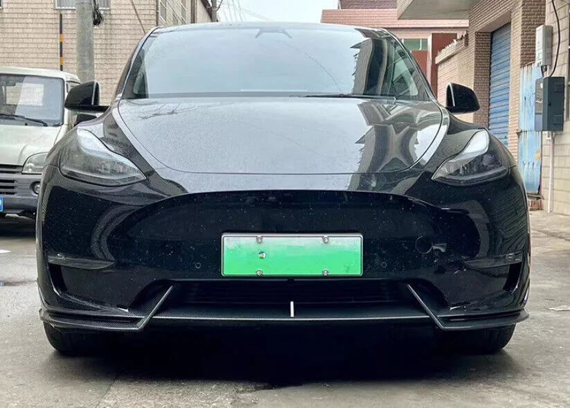 AD Style Front Bumper Lip For Tesla Model Y 2020-2024