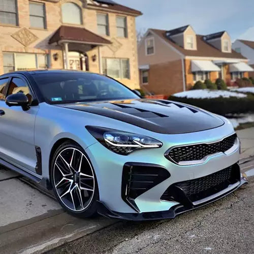 Front Bumper Lip + Vent Hole Cover Trim for Kia Stinger 2018-2024