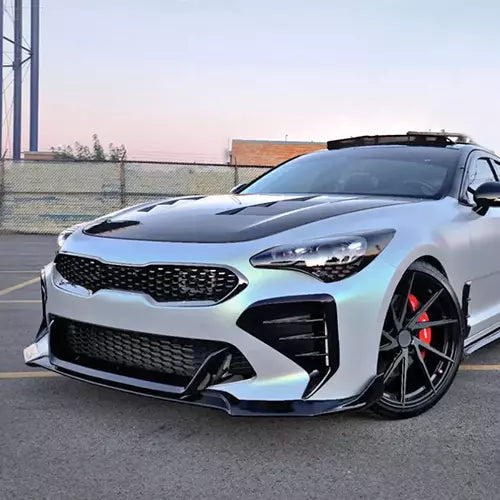 Front Bumper Lip + Vent Hole Cover Trim for Kia Stinger 2018-2024