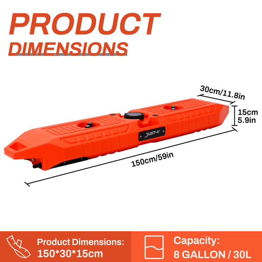 Orange 8-Gallon Water Tank with Camping Shower - JustV - 