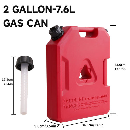 RED Durable 2 GALLON Gas Can - JustV - 