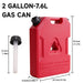 RED Durable 2 GALLON Gas Can - JustV - 