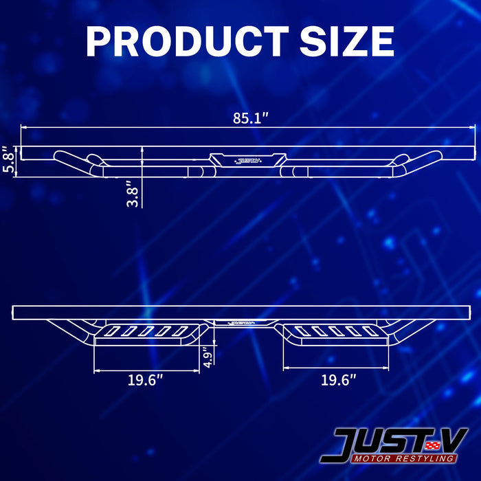 Running Boards for Jeep Gladiator JT Double Crew Cab 2020-2023 - JustV - 