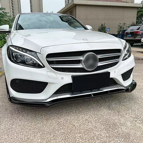 Front Bumper Lip For Benz C Class W205 C180 C200 2015-2018