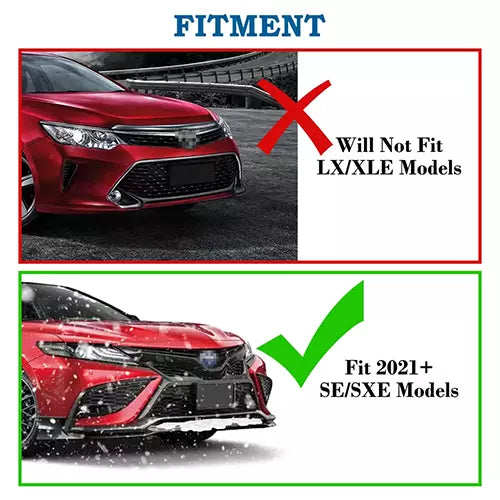 Carbon Fiber Front Bumper Lip For Toyota Camry SE XSE 2021-2023