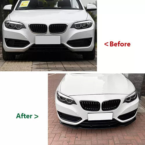 Front Bumper Lip For BMW 2 Series F22 220i 225i 228i 2014-2019