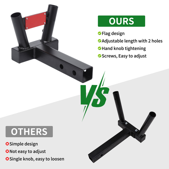 2" Hitch Flag Holder (Two Flagpole) – Works with Trucks, Jeeps & RVs