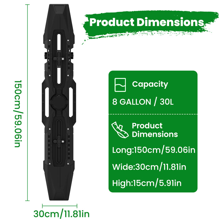 Black 7-Gallon Water Tank with Camping Shower